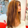 perruque longue marron claire